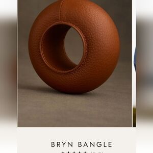 Brown Leather BRYN KHOI Bangle, EXTENDED